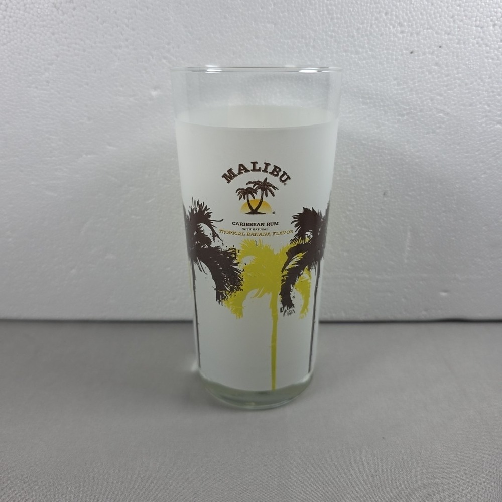 Malibu Caribbean White Rum Tropical Banana Liqueur Drinking Glass‎